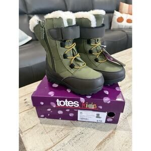 Totes Kids Snow Boots Size 9M Toddler Lil Gordon Olive NEW!